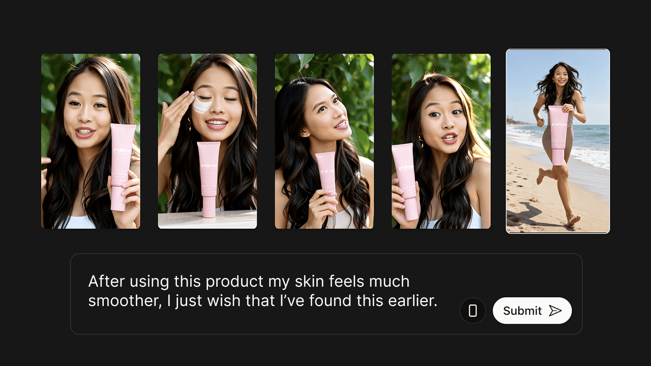 Add Your Script — The AI Influencer Does the Rest